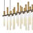 Echo Integrated LED Linear Chandelier w/ Etched Acrylic Rods
