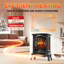 Foyer électrique 24 po - Chaufferette infrarouge avec flammes 3D réalistes et télécommande, foyer électrique, faux foyer autoportant pour l'intérieur, minuterie, 750 | 1500W-1960708400