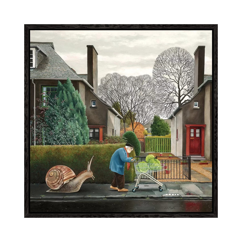 Sprouts by Vicky Mount - Painting on Canvas, Black Framed, 93.98 cm H x 93.98 cm W