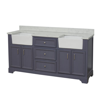 Ensemble de meuble-lavabo double 72 po Emiliano