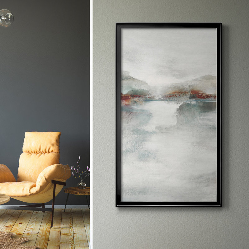 «Rising Veil IV», reproduction d'art, H 26,5 po x l 14,5 po x P 1,5 po, Toile avec cadre noir, Pas de tapis