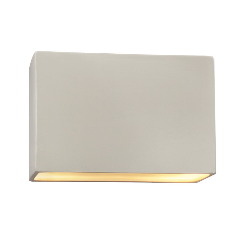 Plafonnier encastré d'extérieur 2 lumières Bergen Beach, H 8 po x l 16,5 po x p 4 po, Blanc mat