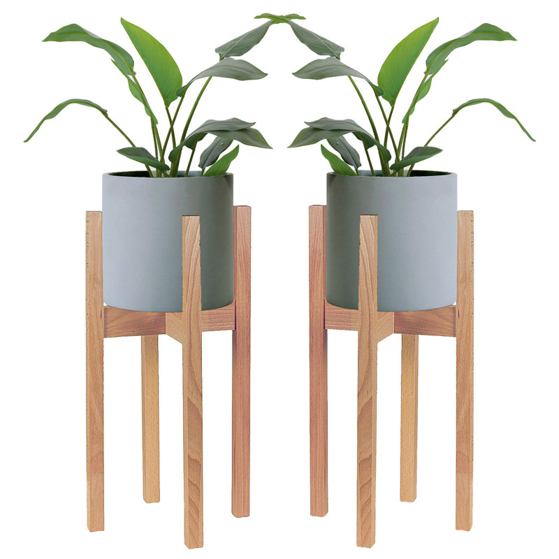 Grand support à plantes Beech l 15,25 po x P 15,25 po, Naturel