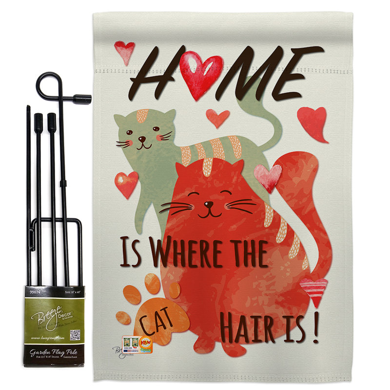 Double Sided 18.5'' H x 13'' W Polyester Animal Flag Set