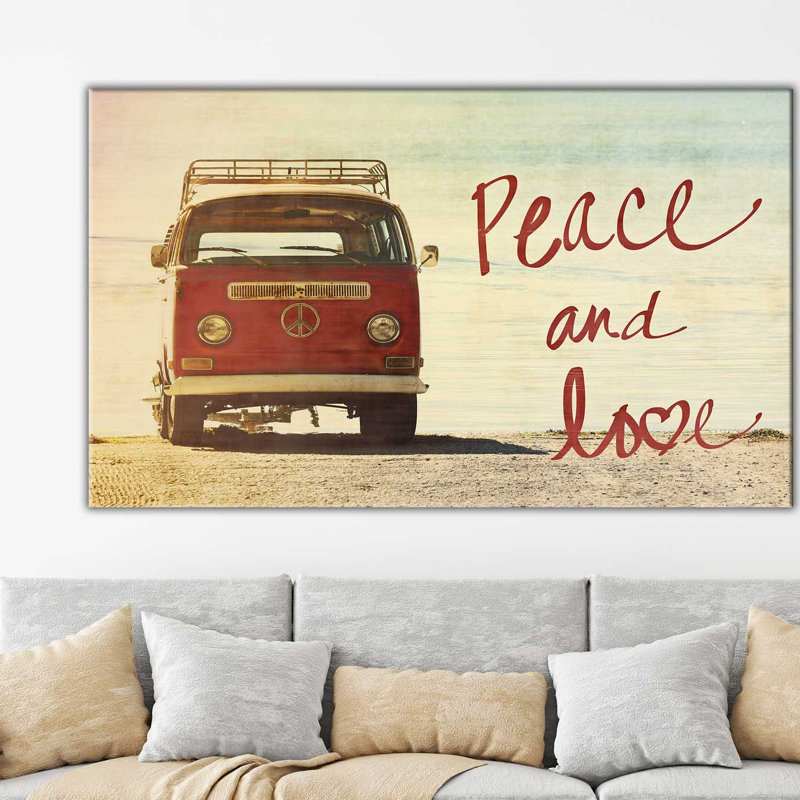 'Peace and Love' Photographic Print, 18" H x 30" W x 1" D, Wrapped Canvas