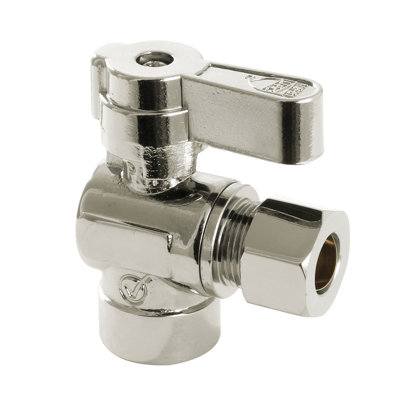 Kingston Brass Baseline 1/2-Inch Sweat x 3/8-Inch OD Comp Quarter-Turn Angle Stop Valve