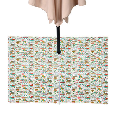 Birds Flowers Water Repellent Tablecloth