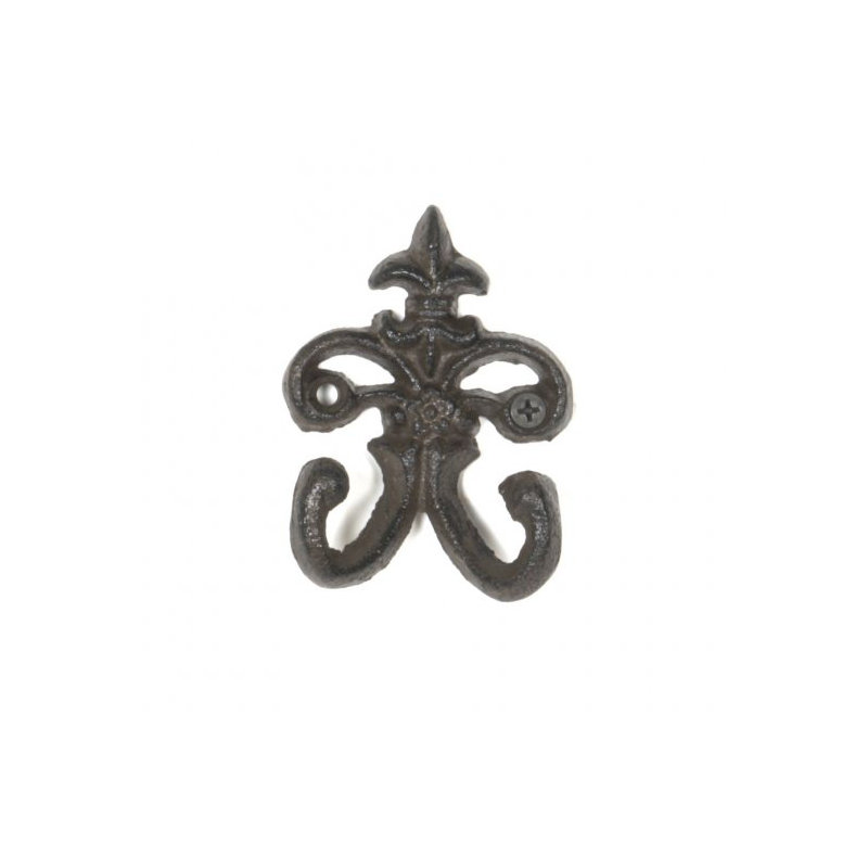 Crochet double en fonte Lockett, Noir