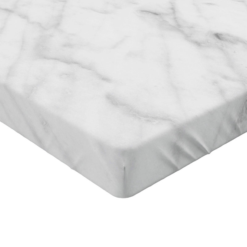 Drap-housse orange Ambesonne, Drap-housse de taille très grand, Blanc / sauge pâle / marbre vert
