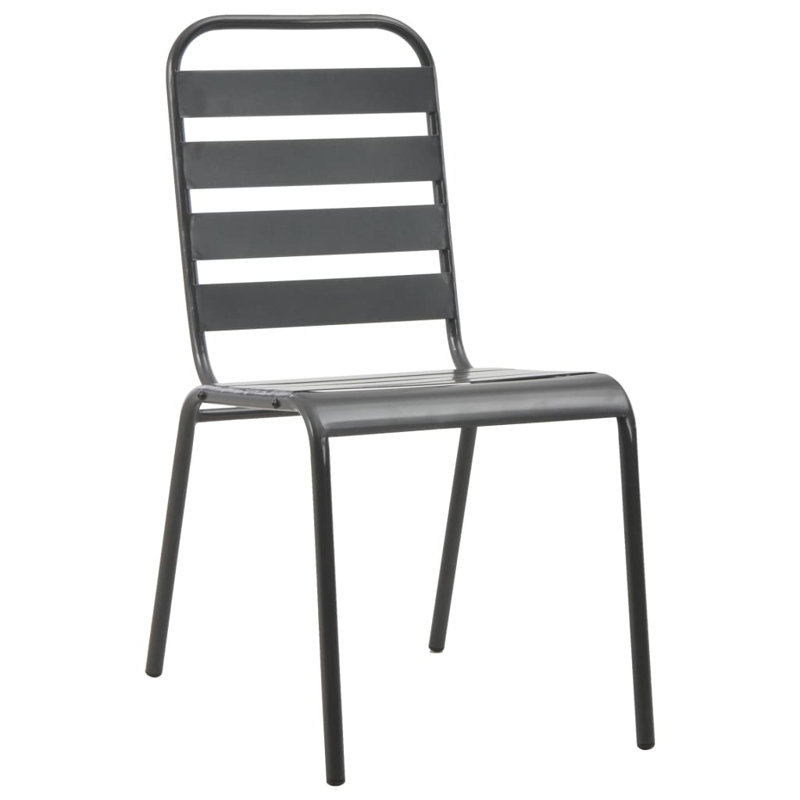 Chaise d'appoint empilable Perseus, Gris foncé, 4