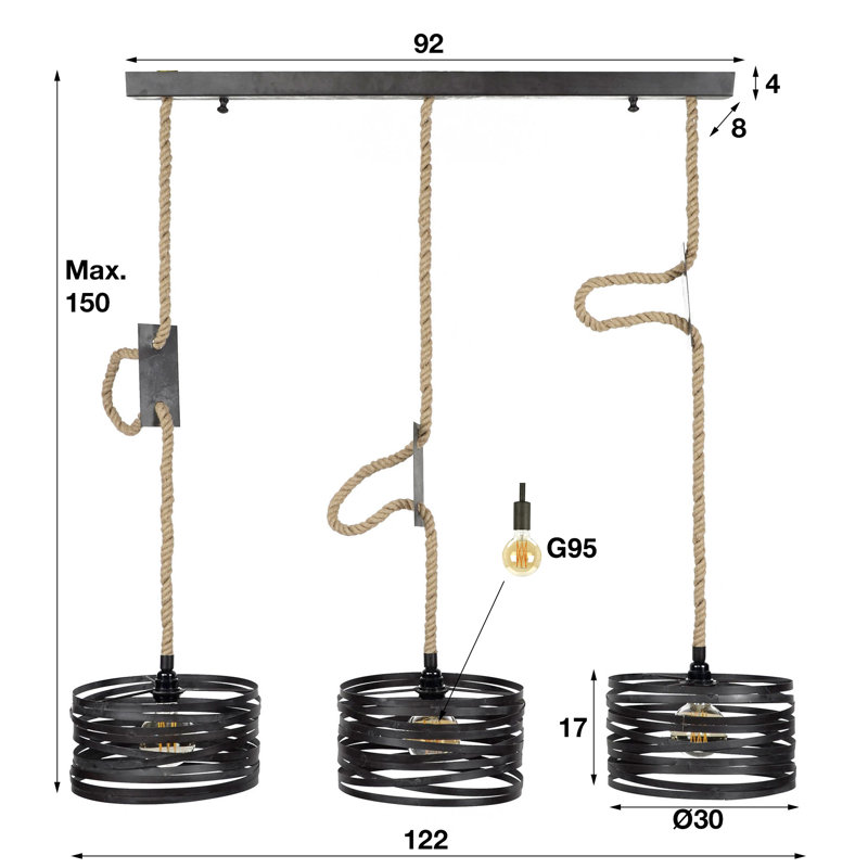 Aisla 3 - Light Drum Pendant