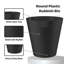 Nolene Plastic Open Waste Bin Pack of 2 Lightweight Open-Top Round Rubbish Bin Black ( 6L )