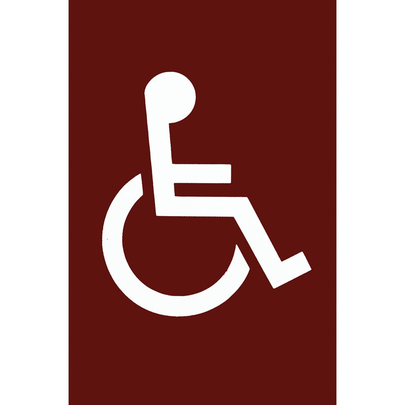 Amarylis Disabled Sign 100Mm X 150Mm, Wine Red