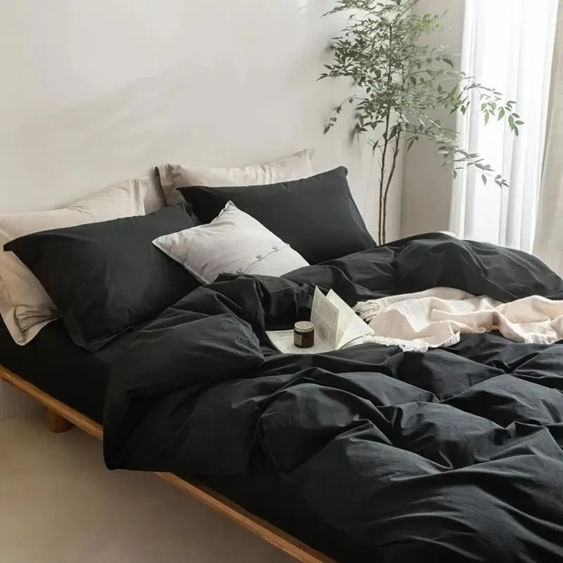 Ensemble de housse de couette pour lit très simple Simply Clean - microfibre douce antimicrobienne avec 4 attaches de coin, résistante aux taches et hypoallergénique