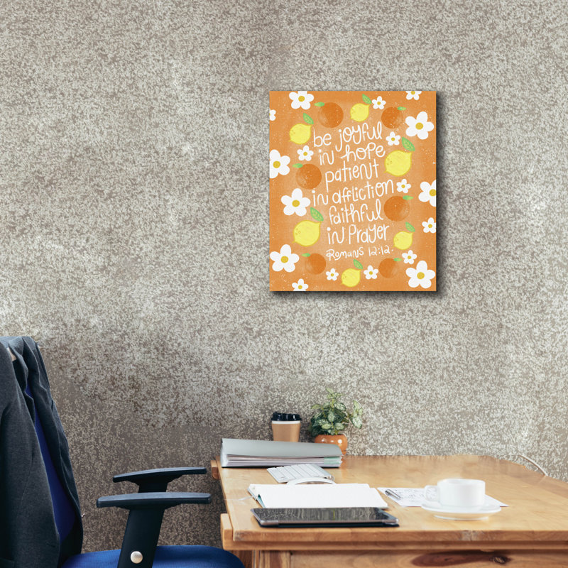  «Romans 12 12» par Club Daydream, art mural sur toile, 20 po x 24 po, H 24 po x l 20 po