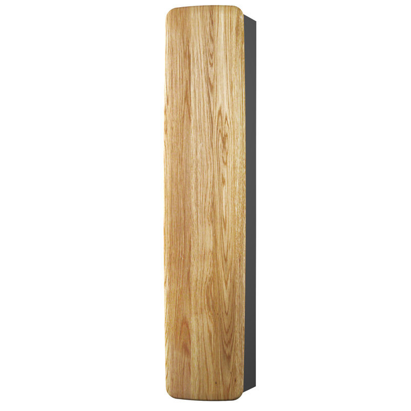 Crenata Linen Cabinet, Left, Grey Diamond/Natural Oak Wood/Black