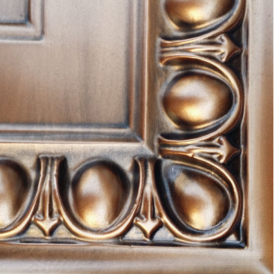 Carreau de plafond en PVC vieilli à coller ou à coller 2,08 pi. X 2,08 pi.