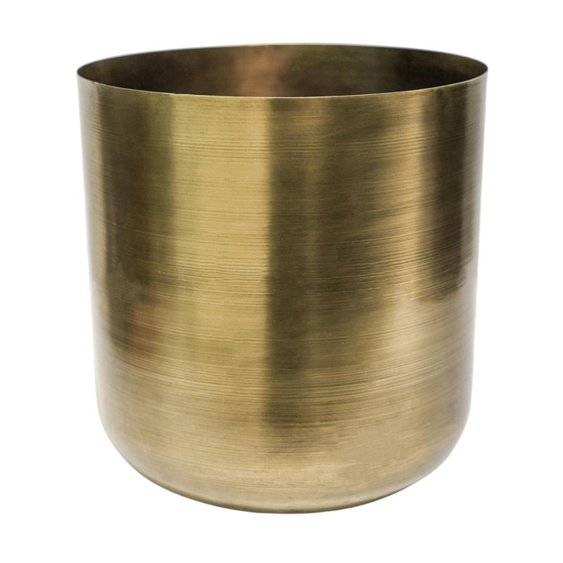 Chelsea Metal Planter, 28cm H x 28cm W x 28cm D, Pewter