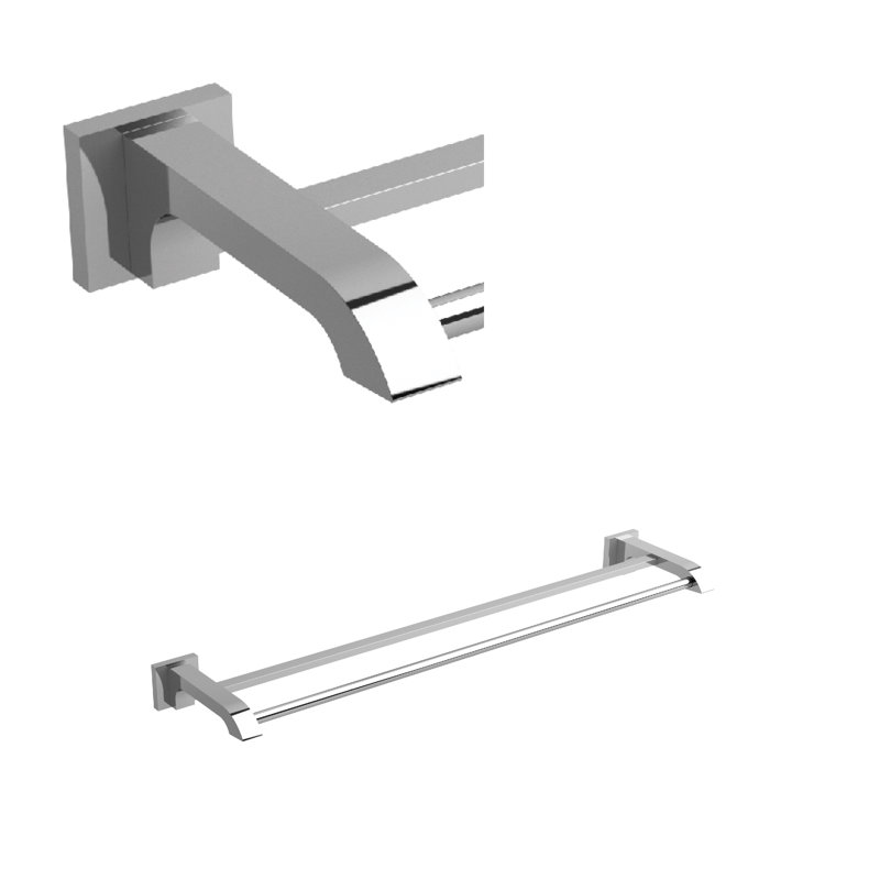 Zendo Double 24" Towel Bar, Chrome