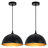 Modern Pendant Light 11.8" 2 Packs,Black Hanging Light Fixtures for Kitchen,Dome Pendant Light,Ceiling Light Fixtures for Restaurant Room Aisle-214436364
