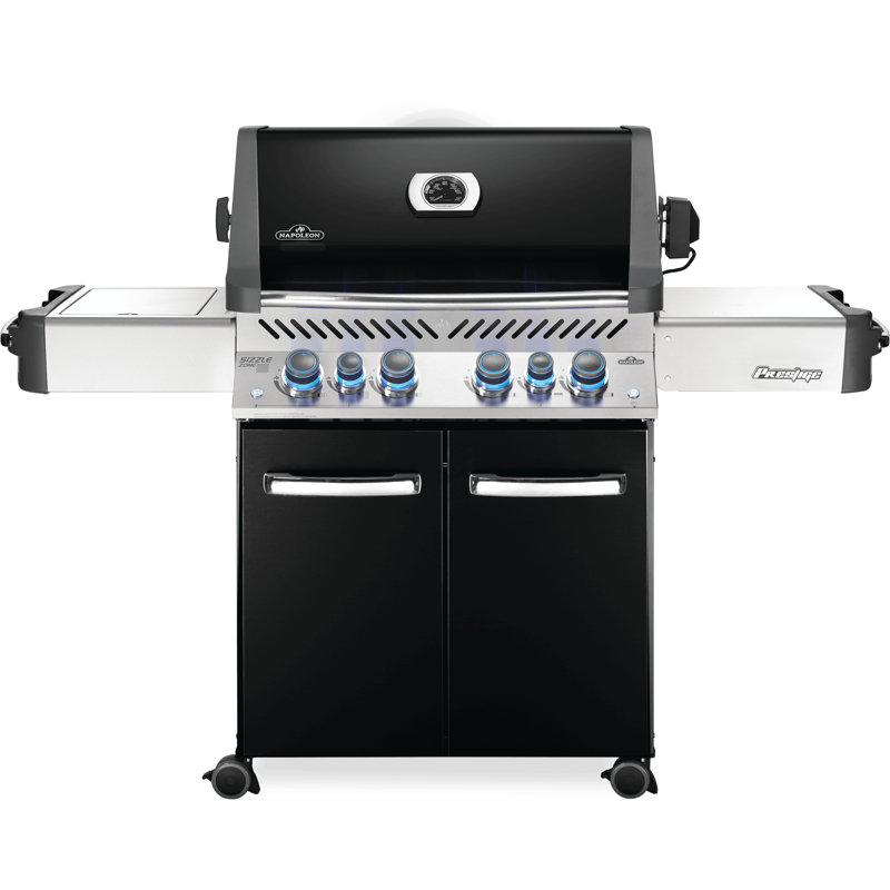 Napoleon 4 - Burner Free Standing 80000 BTU Gas Grill with Side Burner, Stainless Steel, Propane