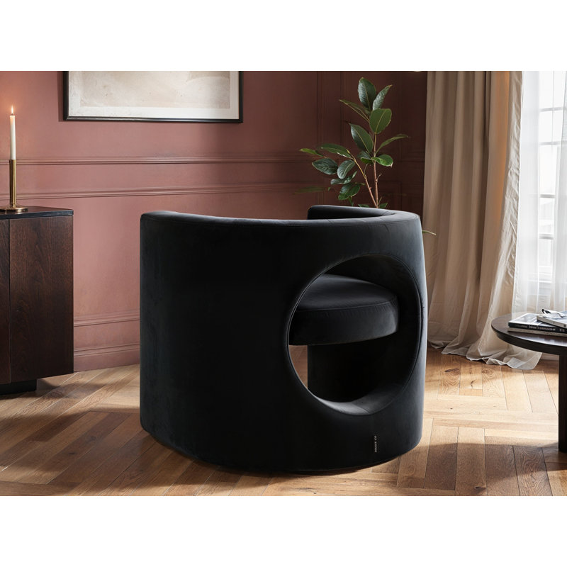 Velvet Accent Chair, Grey