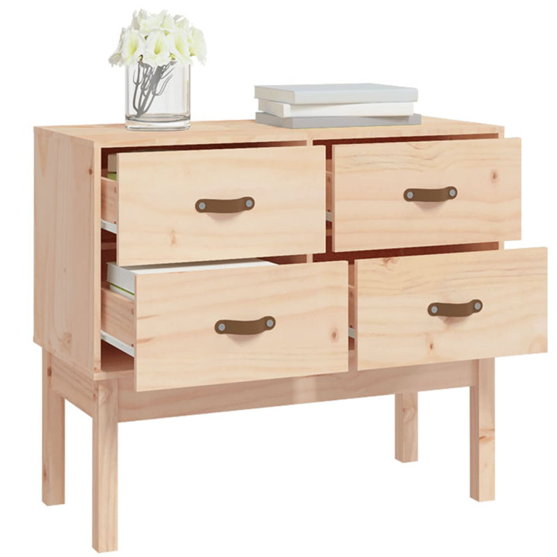 Kahea 90cm Solid Wood Sideboard, Brown