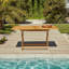 Nayoun 4 - Person Wood Patio Dining Set with Rectangular Table-596387923-596387922