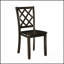 Ensemble de salle à manger 5 pièces Classic transitionnel classique avec chaises à dossier en treillis au fini anthracite et table en bois, parfait pour un repas élégant et fonctionnel-1599717962