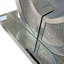 Console en miroir avec incrustation de diamant concassé et conception en forme d'olive