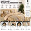 Complete Bedding Set Bliss Beige Floral Duvet Cover, Matching Fitted Sheet & Pillowcases-135974858