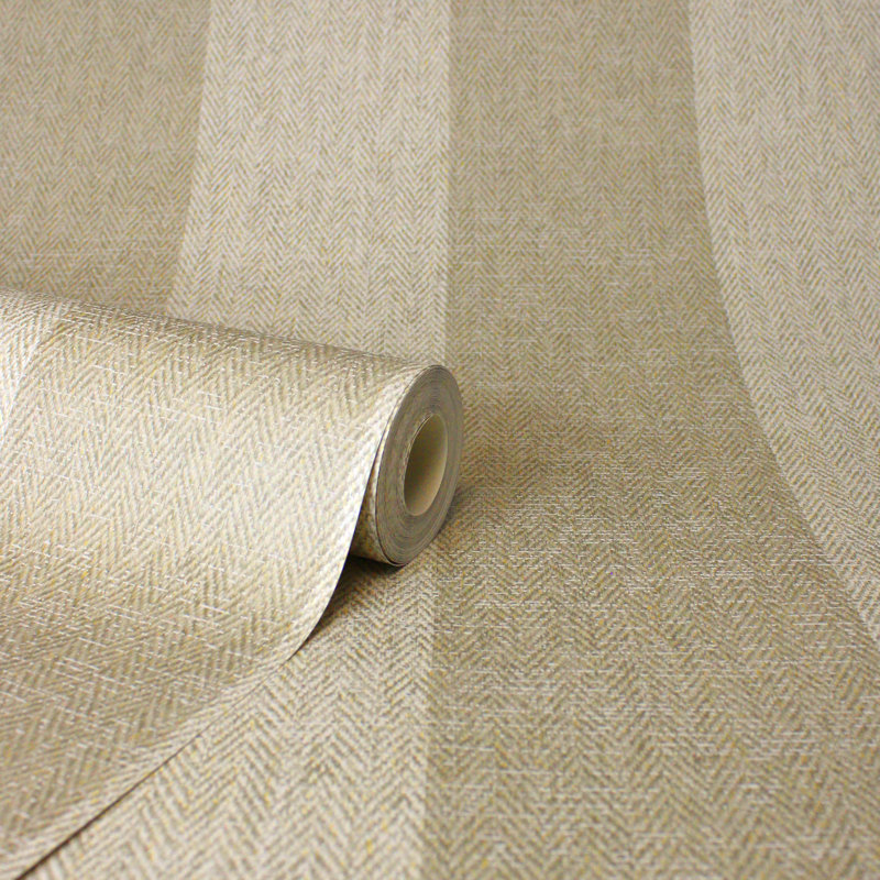 17 Stories Luxury Saboor 53cm x 6.5cm Textured Wallpaper Roll, Beige