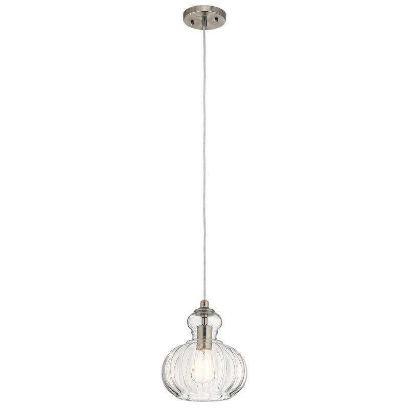 Luminaire suspendu sphère 1 lumière Mcdougal, Nickel brossé