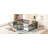 Full Size Floor Bed With Rails For Kids, Metal Montessori Floor Bed With Door, Easy Assemble, Black-489034752-489034755