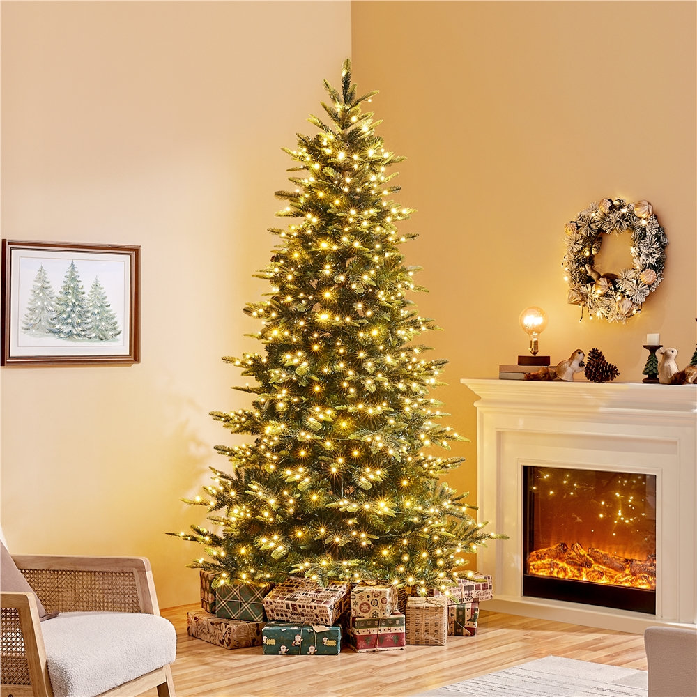 Jahwan Lighted Artificial Christmas Tree, 7.5'