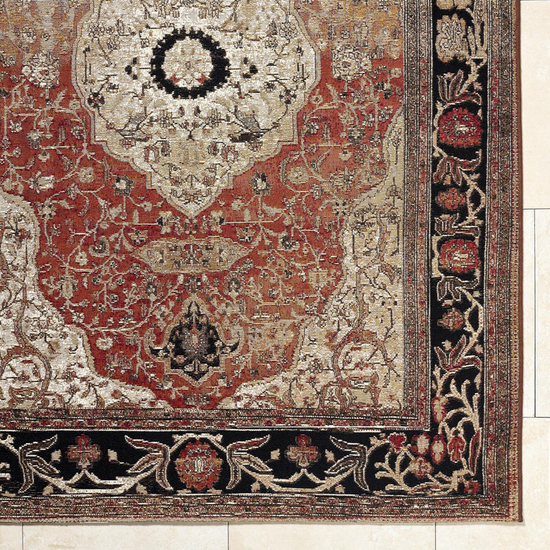 Tapis tissé à la machine Erlys, Rectangle 7 pi 10,5 po x 10 pi 0,1 po
