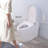 Elongated Smart Toilet with Bidet Wash Auto Sensor Flush,Foot Kick Flush,Warm Water Clean,Heated Seat,One-Piece Bidet