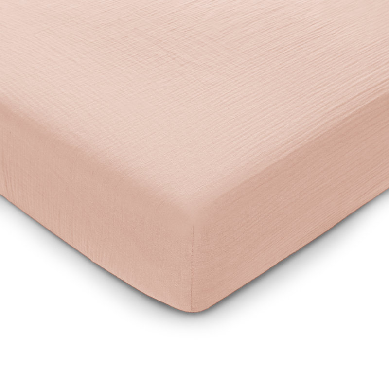 Comfy Cubs 100% Muslin Cotton Fitted Crib Sheet - Soft, Standard & Breathable Crib Sheets - Snug Fit, Secure Elastic for Boys & Girls