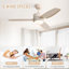117CM 3-Blade Ceiling Fan with Lights, Remote Control-812991325-812991320