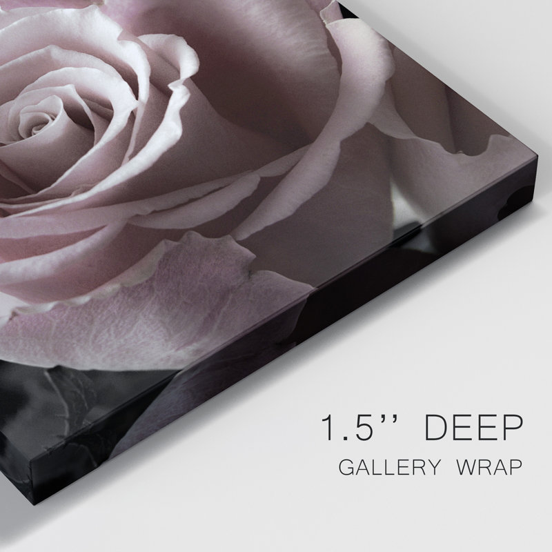 Rose noire II - photographie, H 12 po x l 8 po x P 1 po, Toile tendue