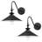 Sena Matte Black Metal Outdoor Adjustable Angle Barn Light