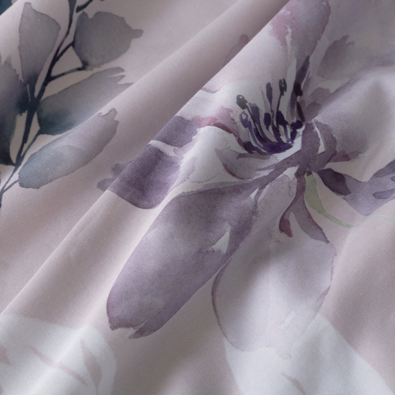 Lunaria Floral Pattern Duvet Cover Set – 3 Piece, 100% Long-Staple Cotton, Soft & Breathable, Queen Duvet Cover + 2 Shams