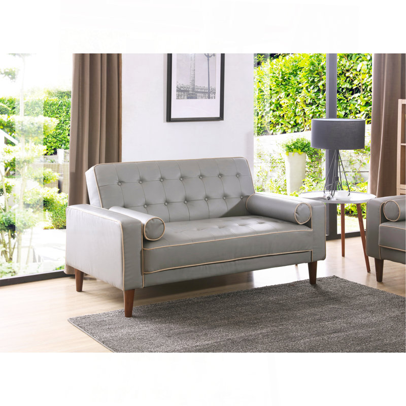 Causeuse contemporaine grise pour deux