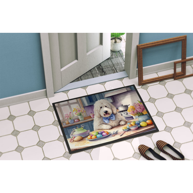 Decorating Easter Komondor Doormat, 24" W x 36" L