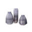 Cool Ice Blue Ribbed Cylindrical Vessel