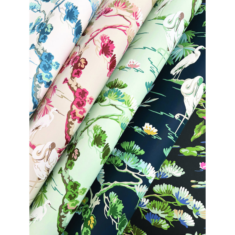 Bridgewater Floral Wallpaper Double Roll by Ronald Redding, White