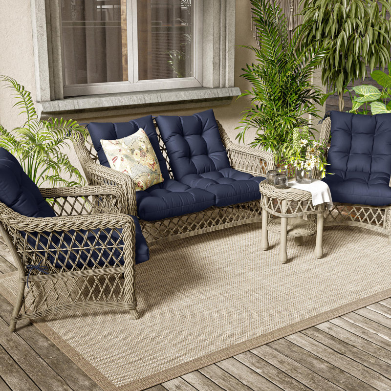 Outdoor/Indoor 5'' Seat / Back Cushion, Navy Blue
