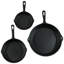SunnyDaze Decor Pre-Seasoned Cast Iron Skillet Set of 3 Cookware 6", 7", 10"