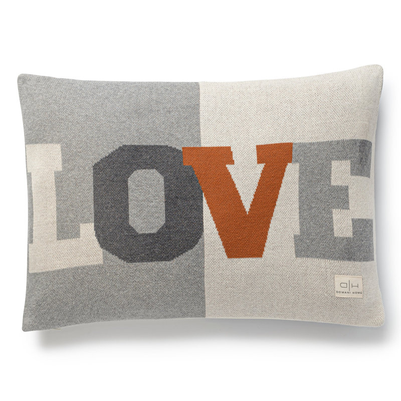Love Throw Pillow, Rust