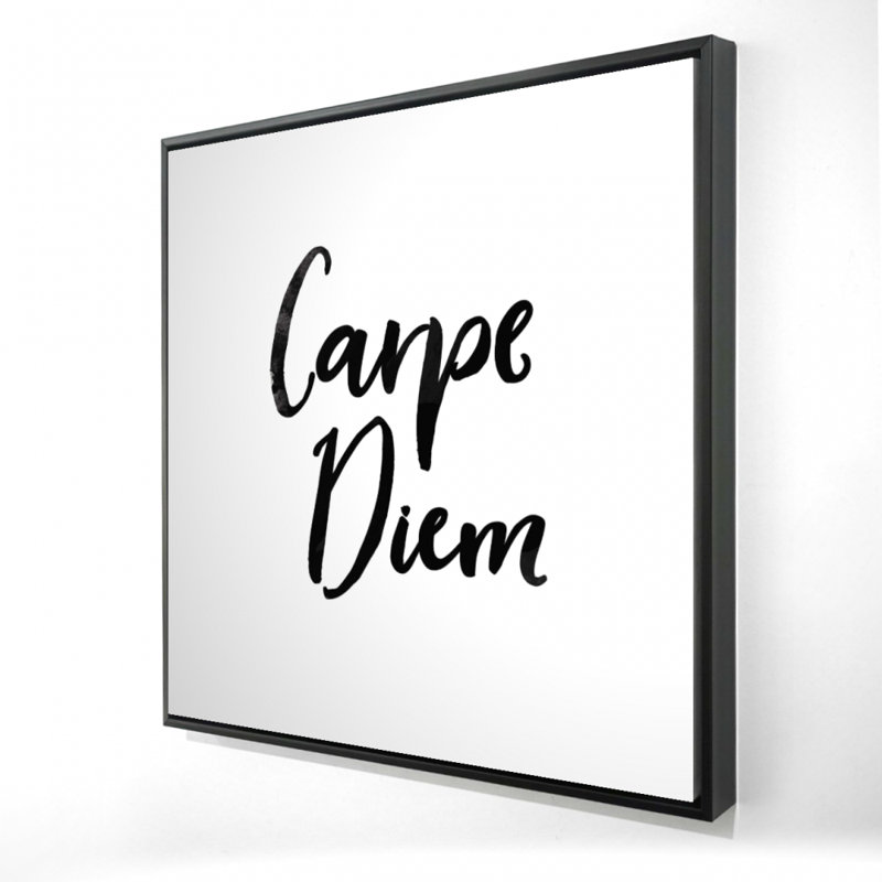 Toile encadrée Carpe diem Black Shapes - Élégante décoration intérieure